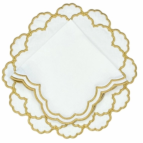 Studio Collection Lillian Placemat in Gold, Set of 4 mini desktop sculpture