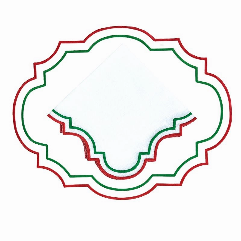 Studio Collection: Parker Placemats in Linen Christmas, Set of 4