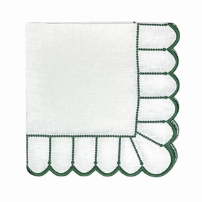 Studio Collection: Pippa Napkin in White/Dark Green, Set of 4 cute desktop display