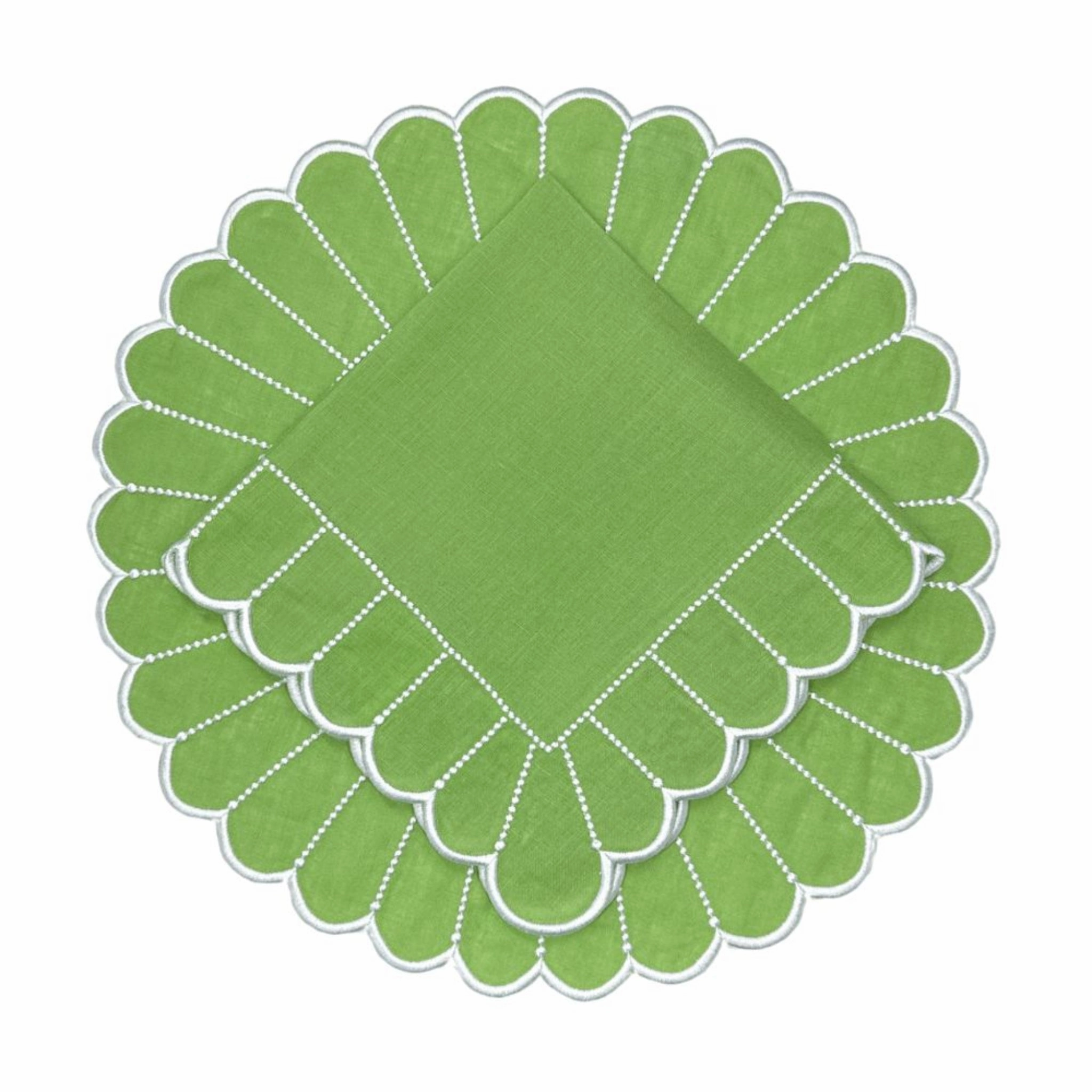 Studio Collection Pippa Placemat in Green/White, Set of 4