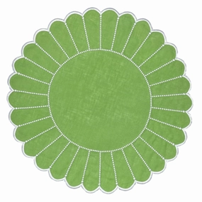 Studio Collection Pippa Placemat in Green/White, Set of 4 cute desktop display