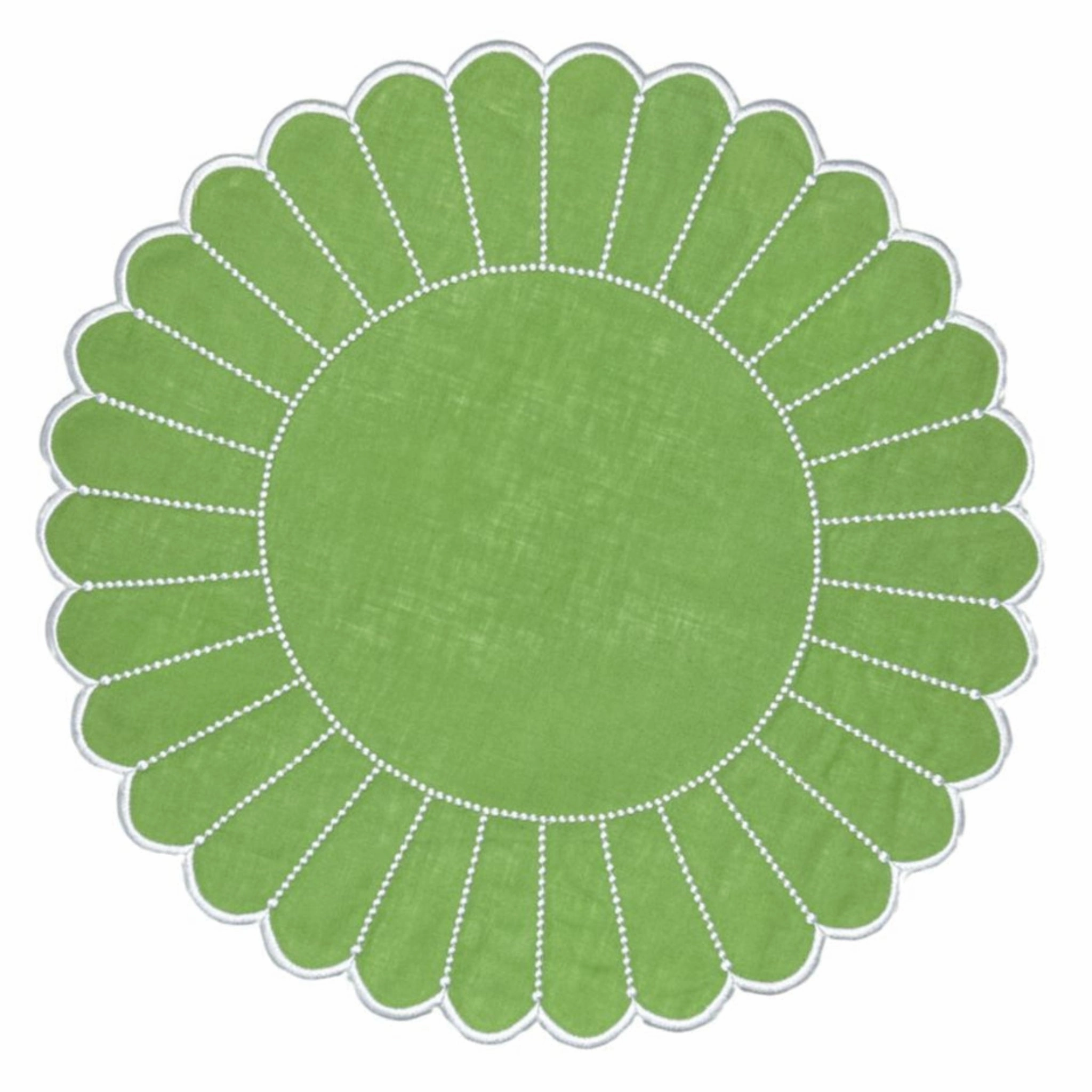 Studio Collection Pippa Placemat in Green/White, Set of 4 mini desktop sculpture