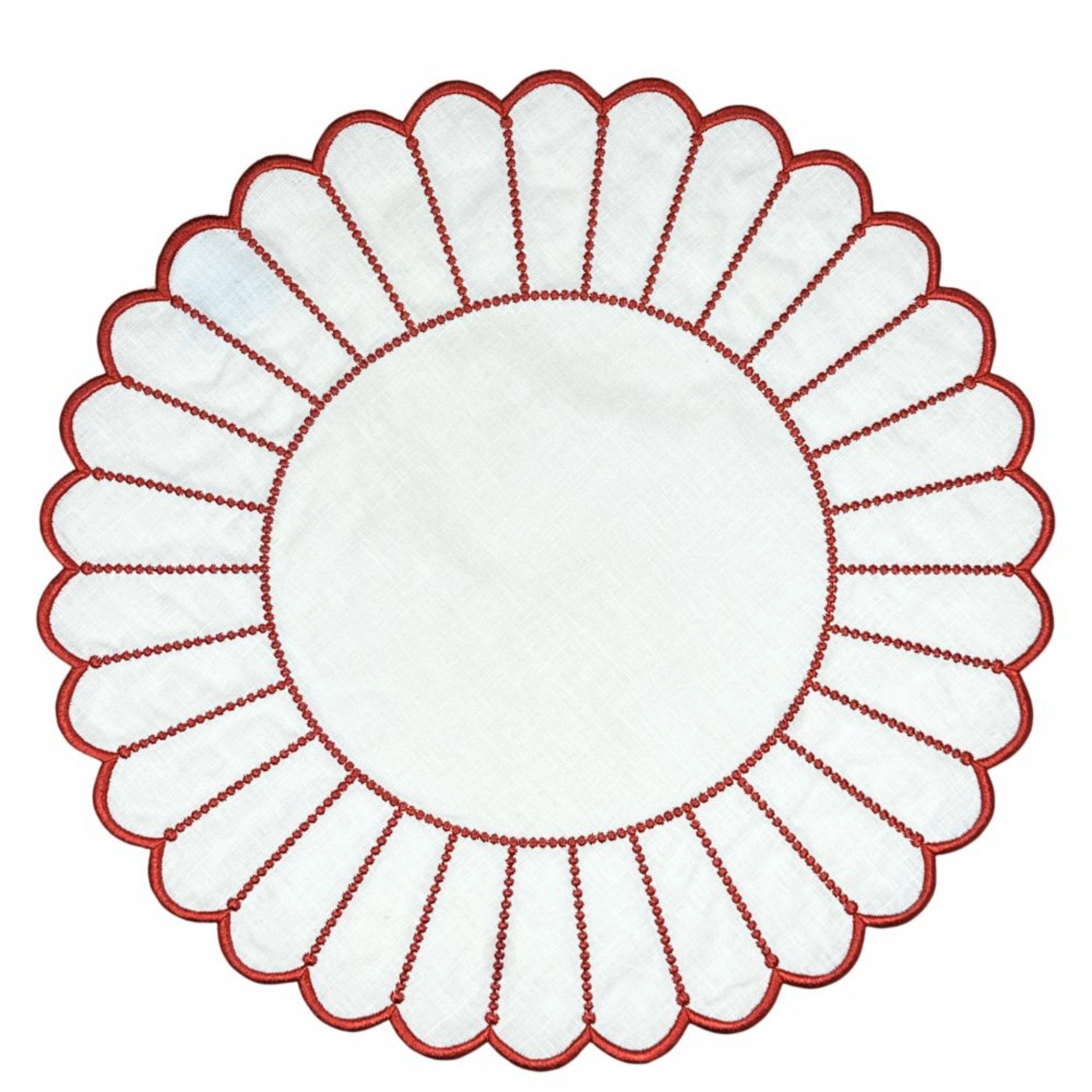 Studio Collection: Pippa Placemat in White/Red, Set of 4 cute desktop display