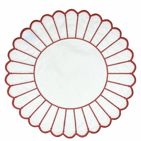 Studio Collection: Pippa Placemat in White/Red, Set of 4 cute desktop display
