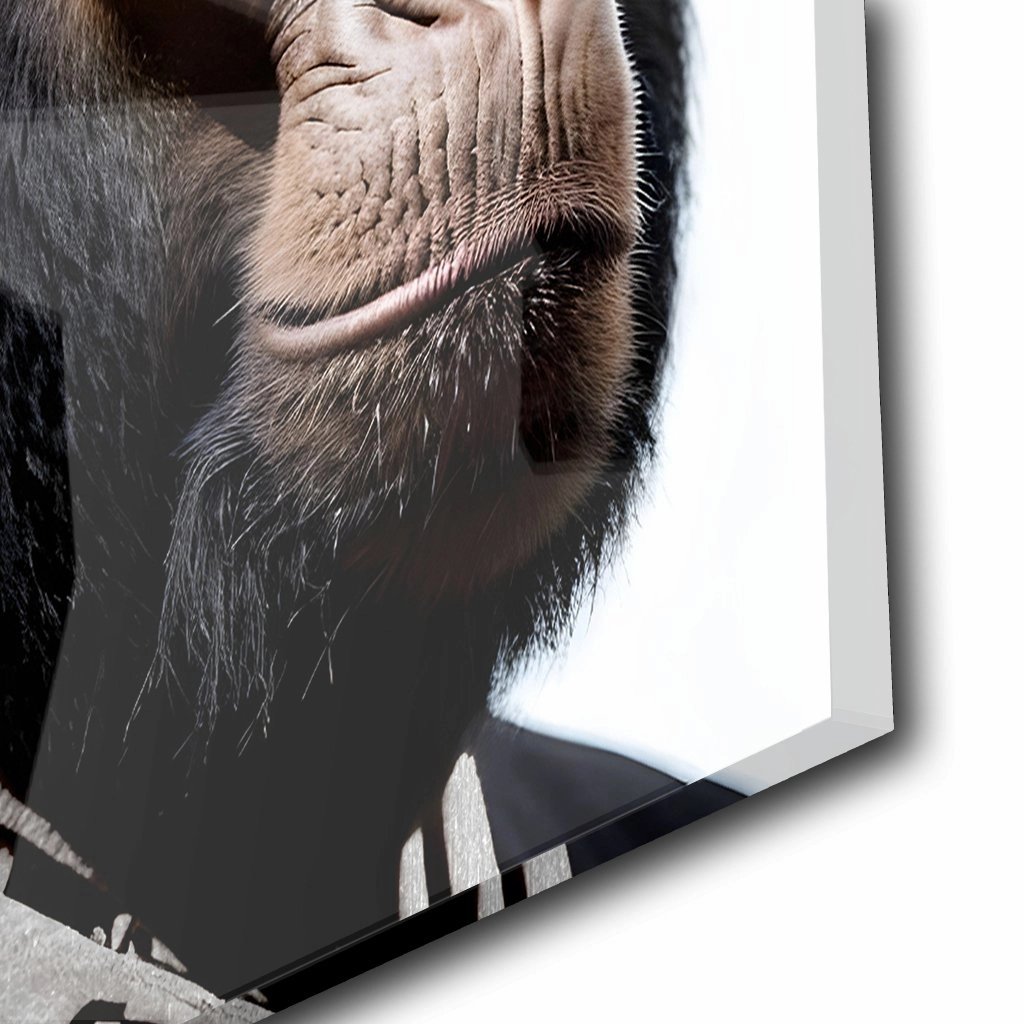 Stylish Monkey - Dude by Adrian Vieriu Silver on Acrylic