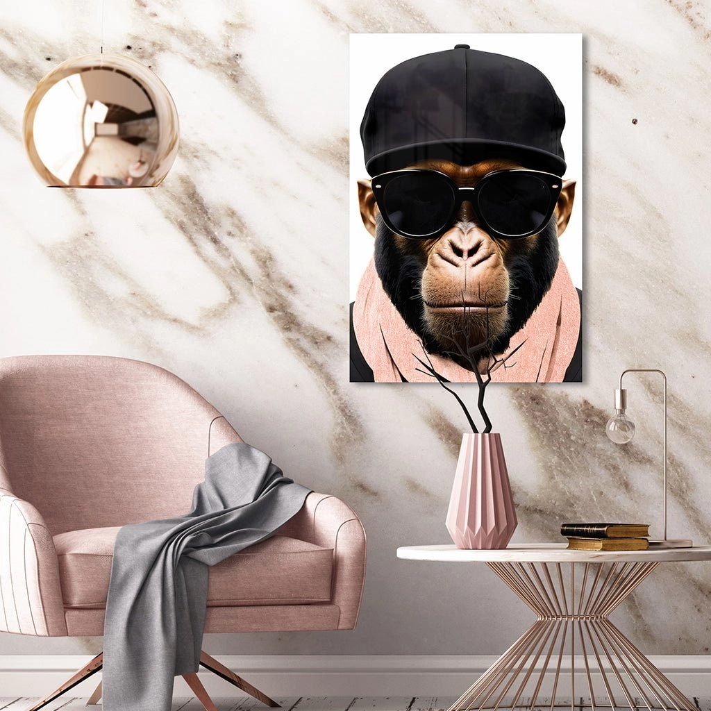 Stylish Monkey - Sunglasses by Adrian Vieriu Ros on Acrylic