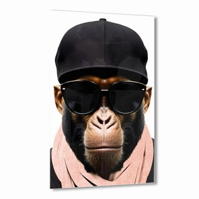Stylish Monkey - Sunglasses by Adrian Vieriu Ros on Acrylic framed mural artwork