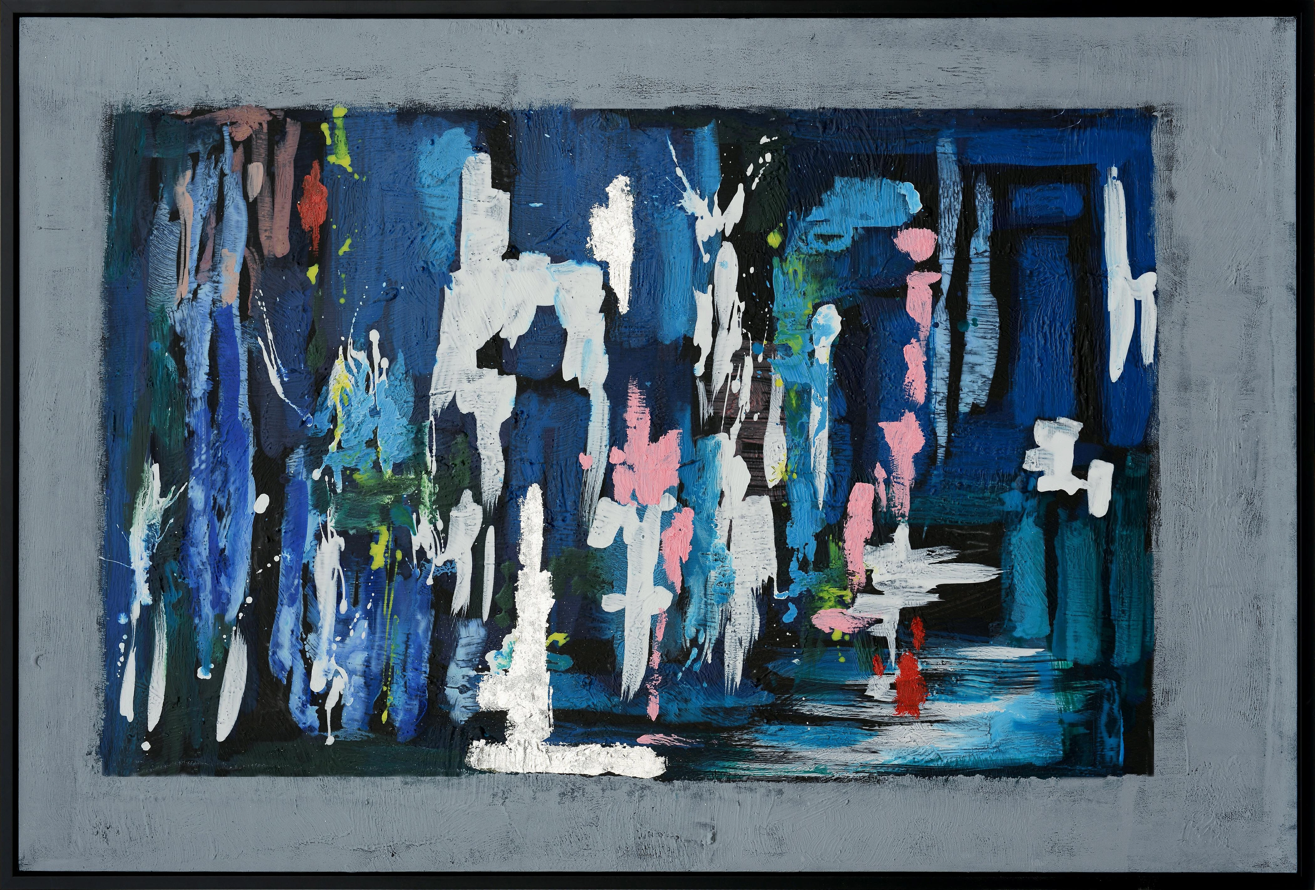Subway Handmade Oil Painting artistic wall mural