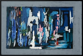 Subway Handmade Oil Painting artistic wall mural