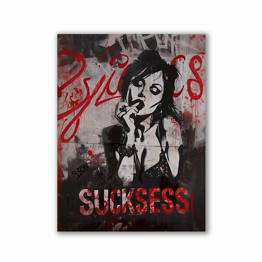 Sucksess by Daniel Decker framed mural artwork
