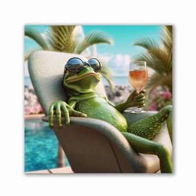 Sunbather by Catill framed mural artwork