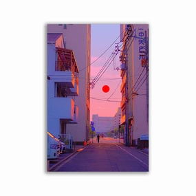 Sundown in Japan by Yagedan framed mural artwork