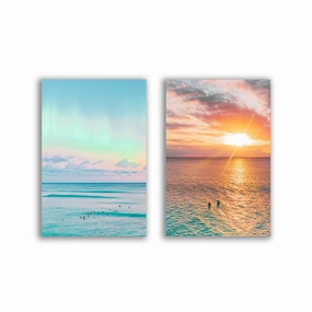 Sunset Dreams - Duo by Jessica Loiterton framed mural artwork