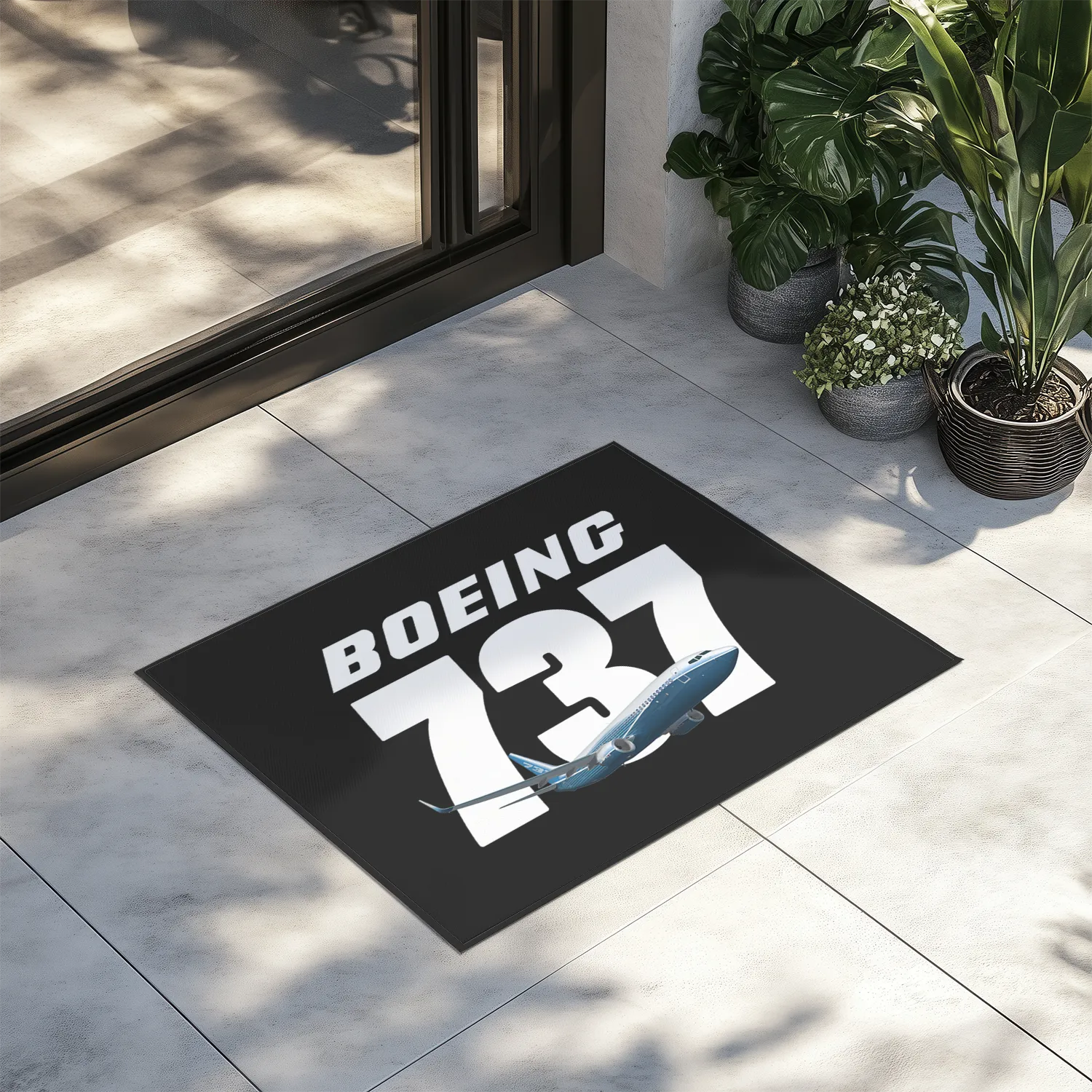 Super Boeing 737 Text Designed Door Mats door entrance rug