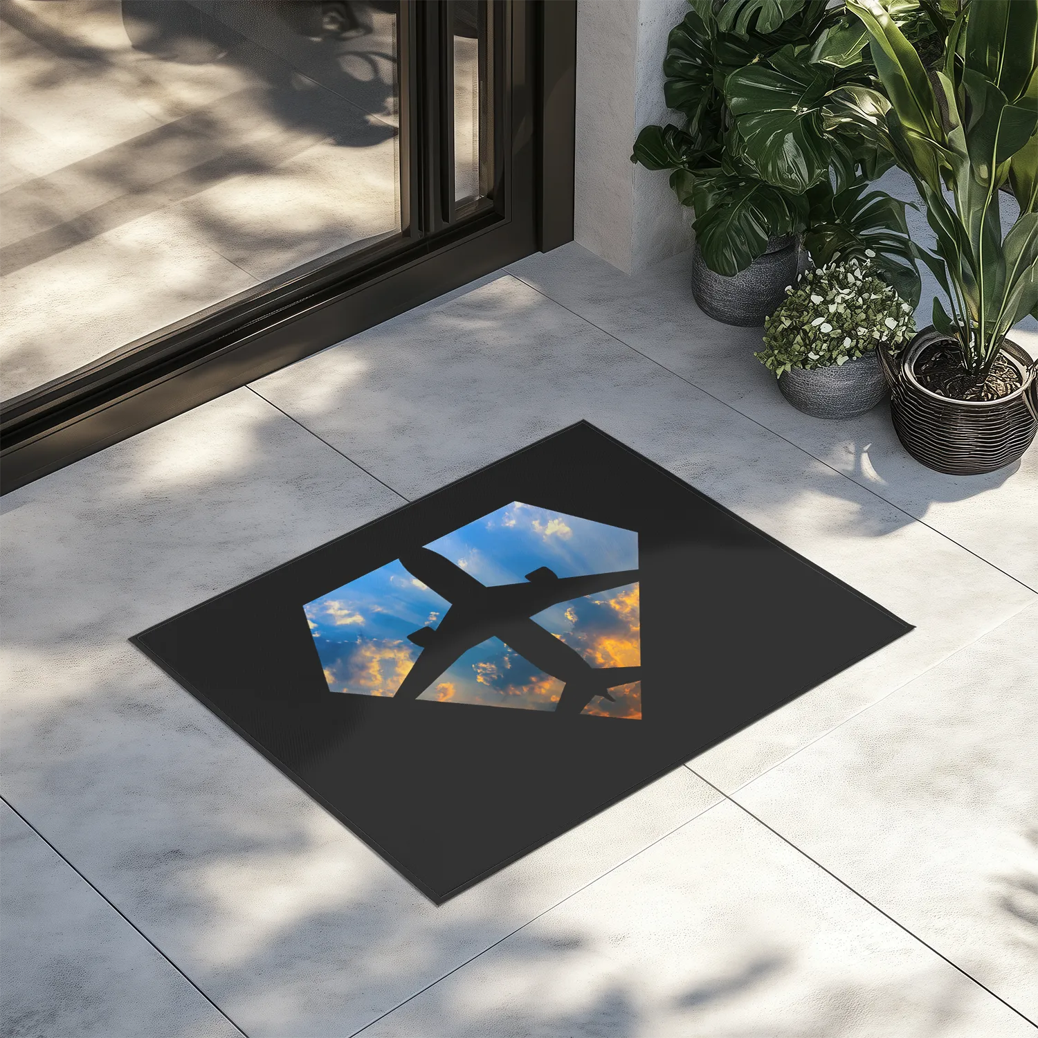 Supermen of The Skies (Sunrise) Designed Door Mats door entrance rug
