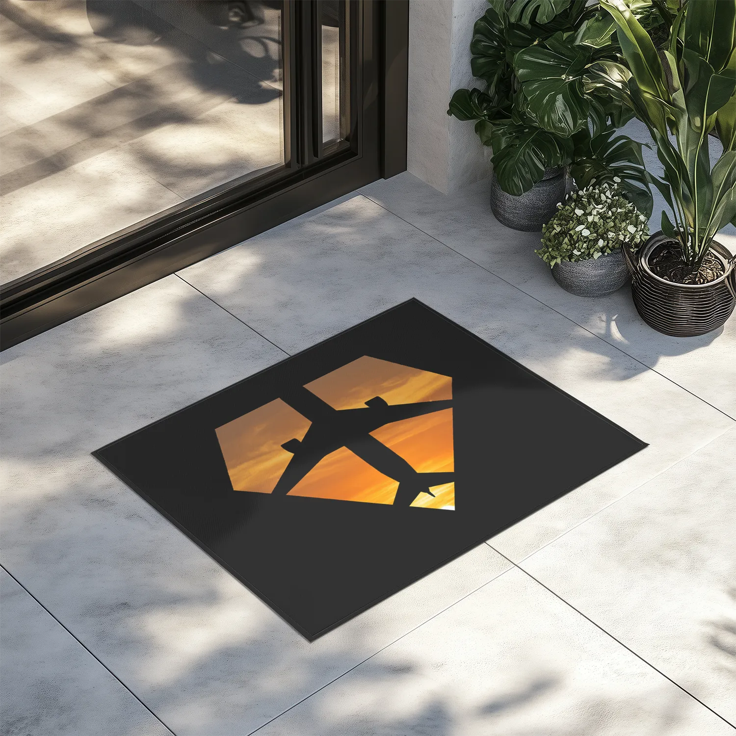Supermen of The Skies (Sunset) Designed Door Mats door entrance rug