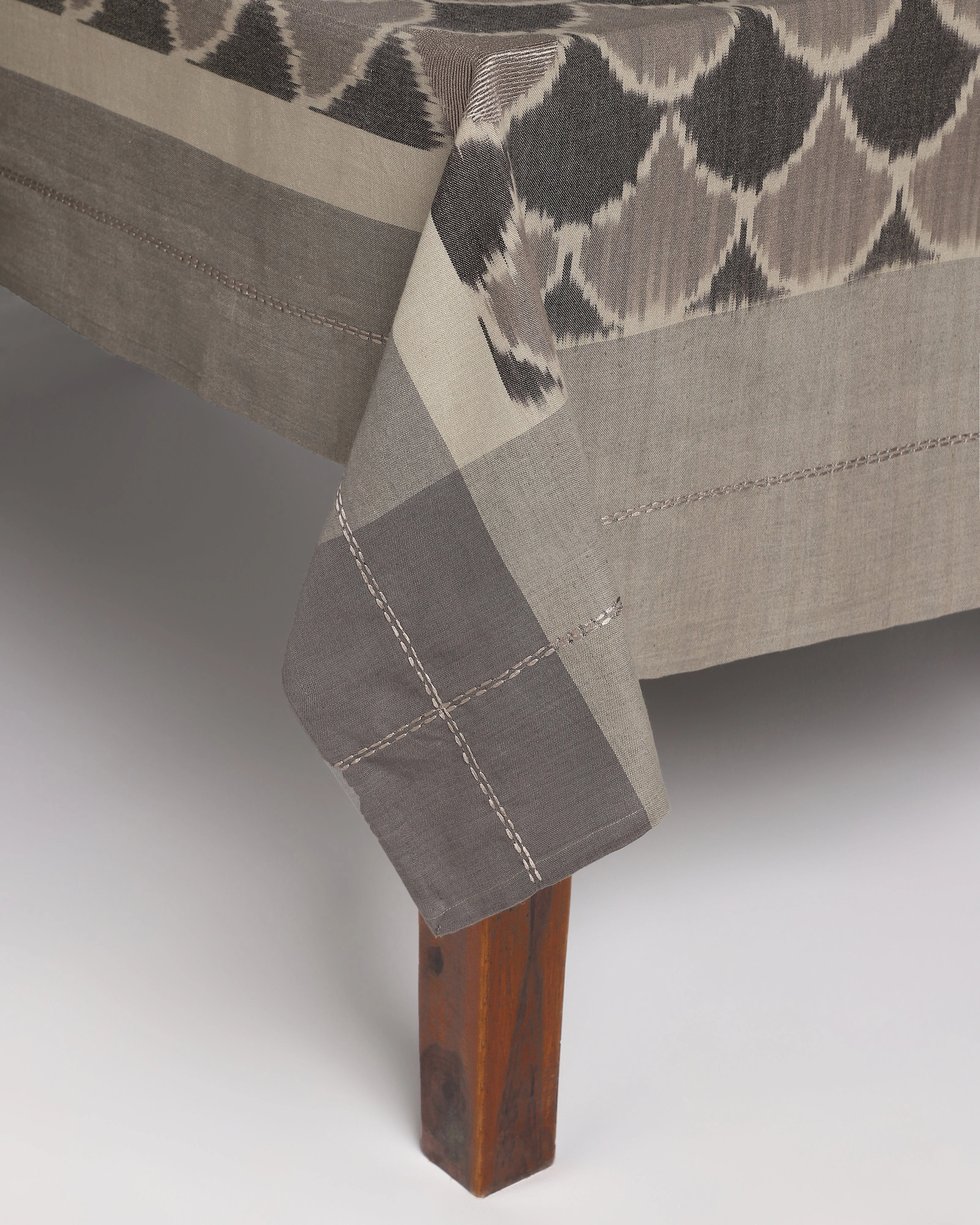 Surf Warp Ikat Cotton Table Cover