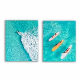 Surfer - Duo by Jessica Loitert framed mural artwork
