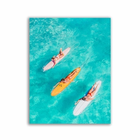 Surfer Girls by Jessica Loiterton framed mural artwork