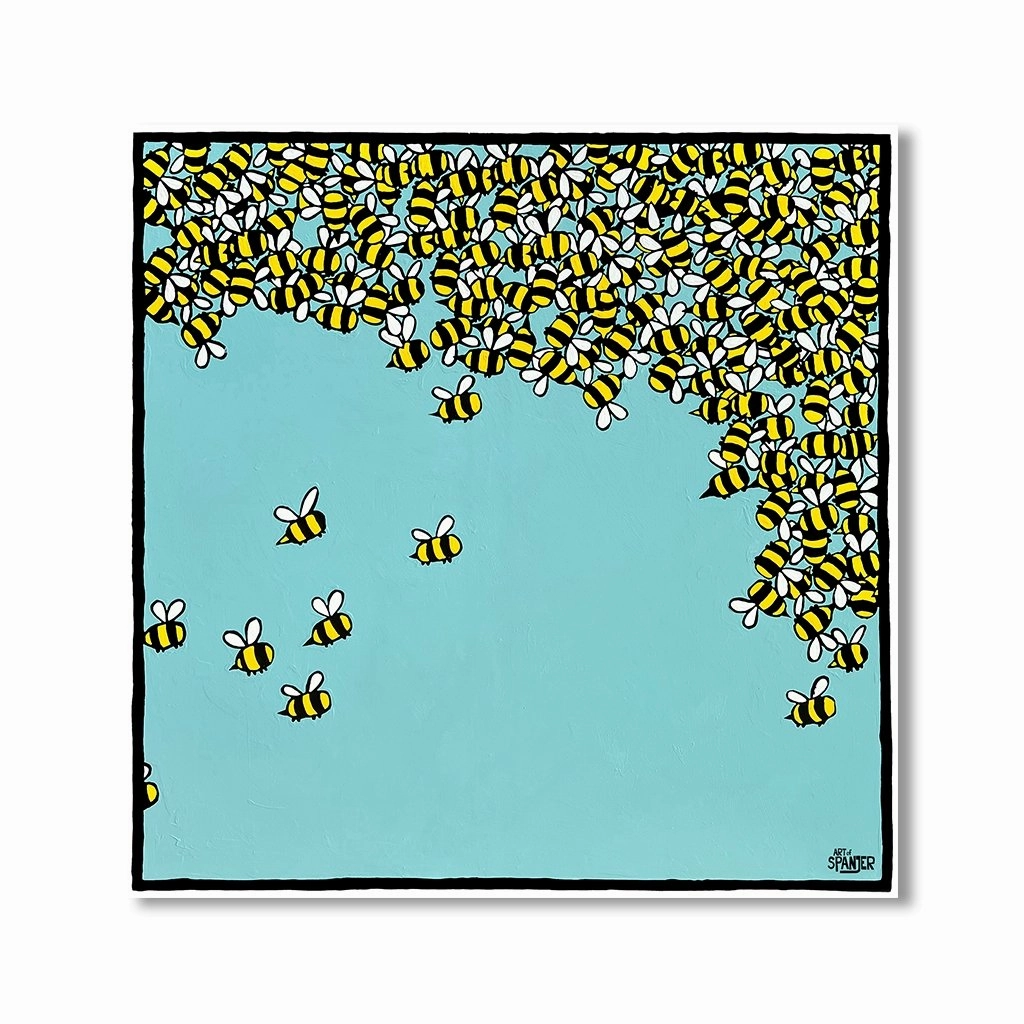 Swarm weather by Spanjer framed mural artwork