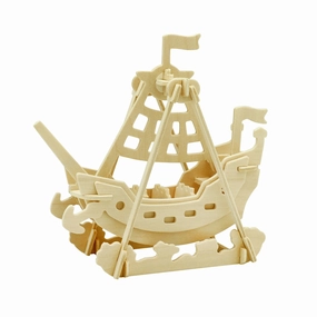 Swing Boat 3D Wooden Puzzle, 6-3/4-Inch wooden room decoration