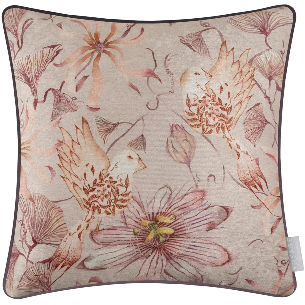Sybil Printed Piped Cushion Primrose