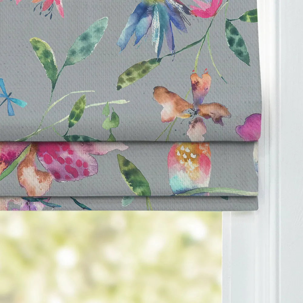 Tafuna Printed Cotton Made to Measure Roman Blinds Robins Egg