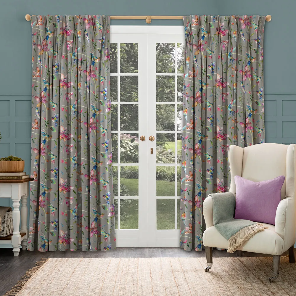 Tafuna Printed Made to Measure Curtains Duck Egg