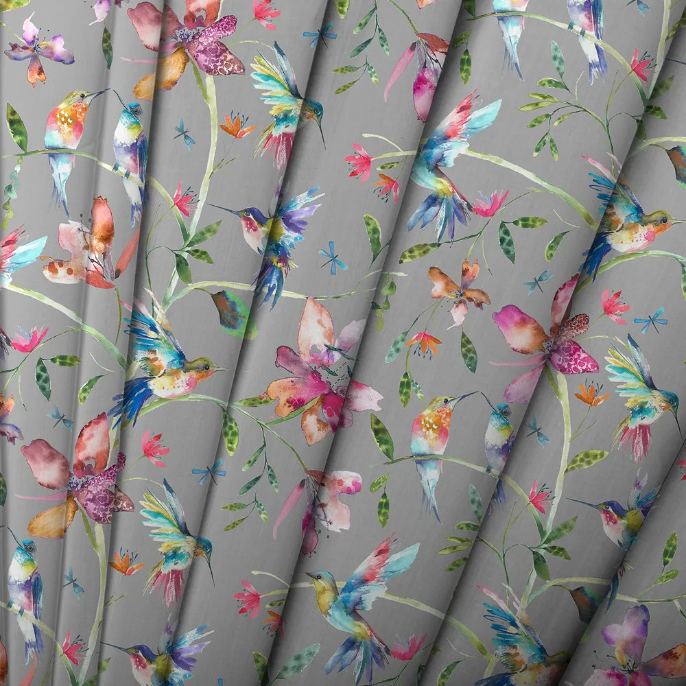 Tafuna Printed Made to Measure Curtains Duck Egg