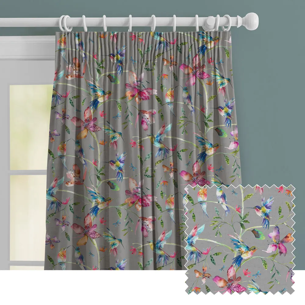 Tafuna Printed Made to Measure Curtains Duck Egg chic floor carpet  