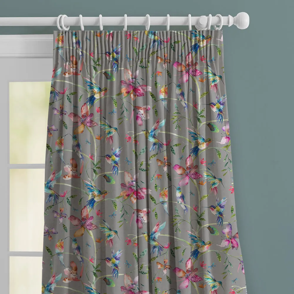 Tafuna Printed Made to Measure Curtains Duck Egg