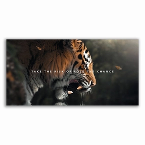 Take The Risk by Zenzdesign framed mural artwork