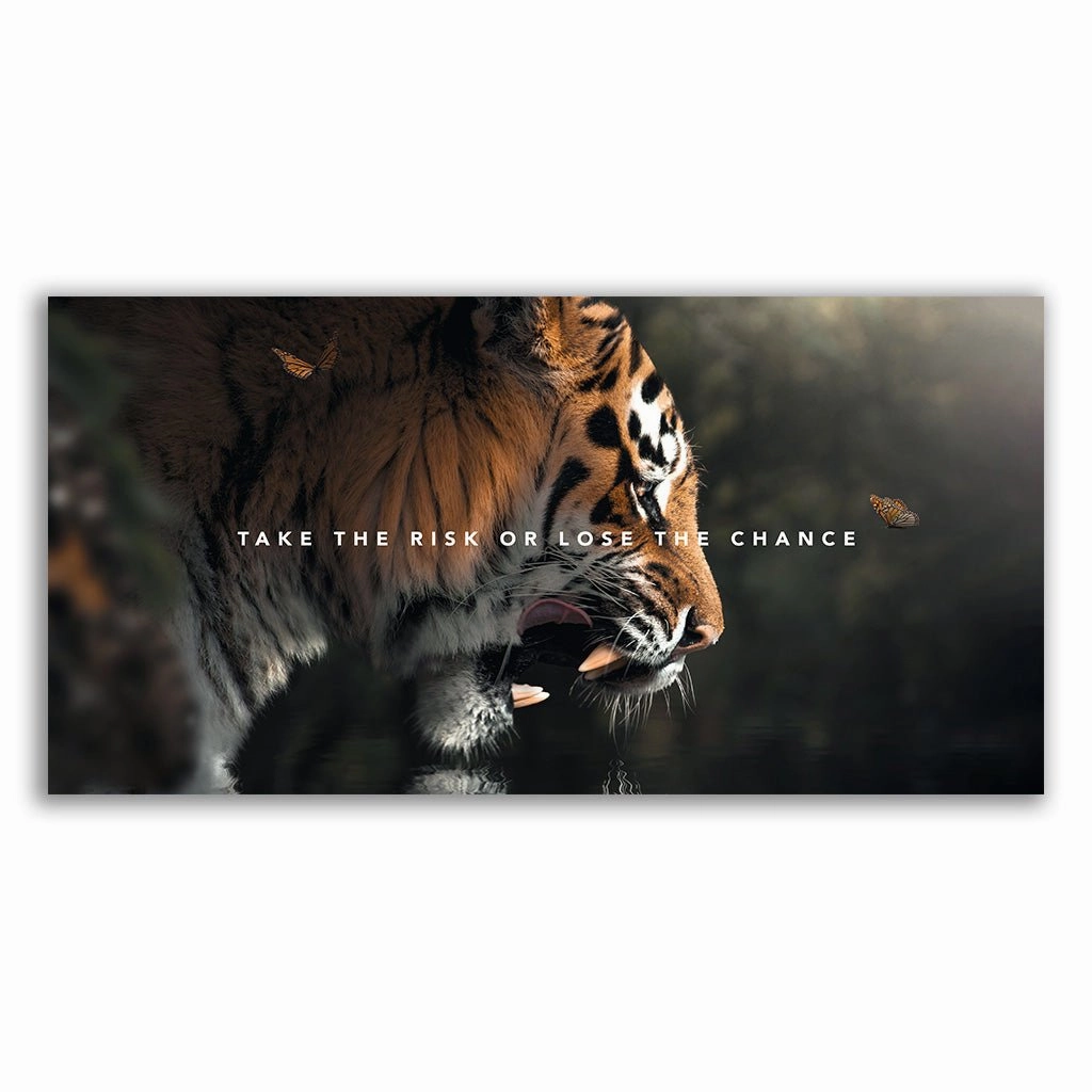 Take The Risk by Zenzdesign framed mural artwork