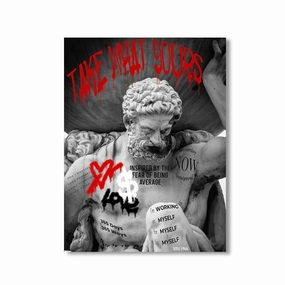 Take what yours by Kiss Pink framed mural artwork