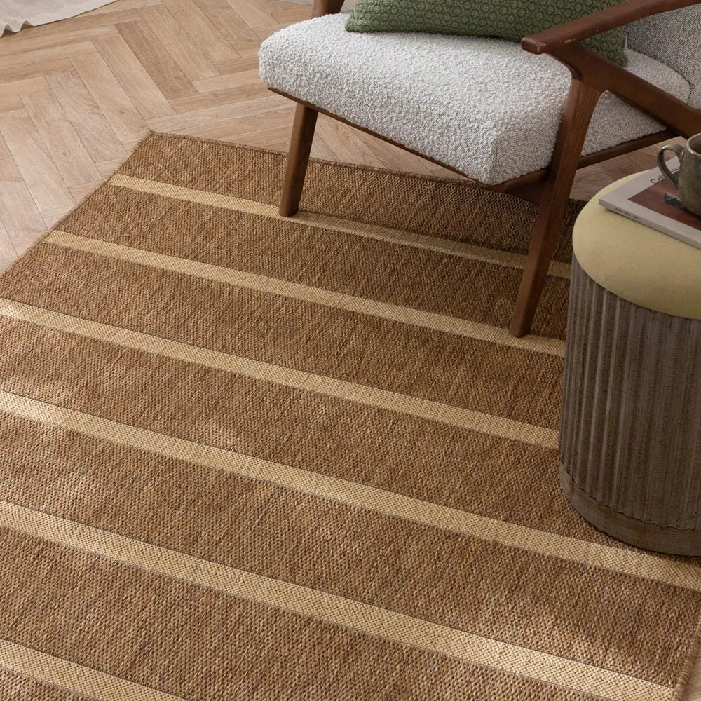 Tala Stripe Jute Effect Indoor/Outdoor Rug Natural