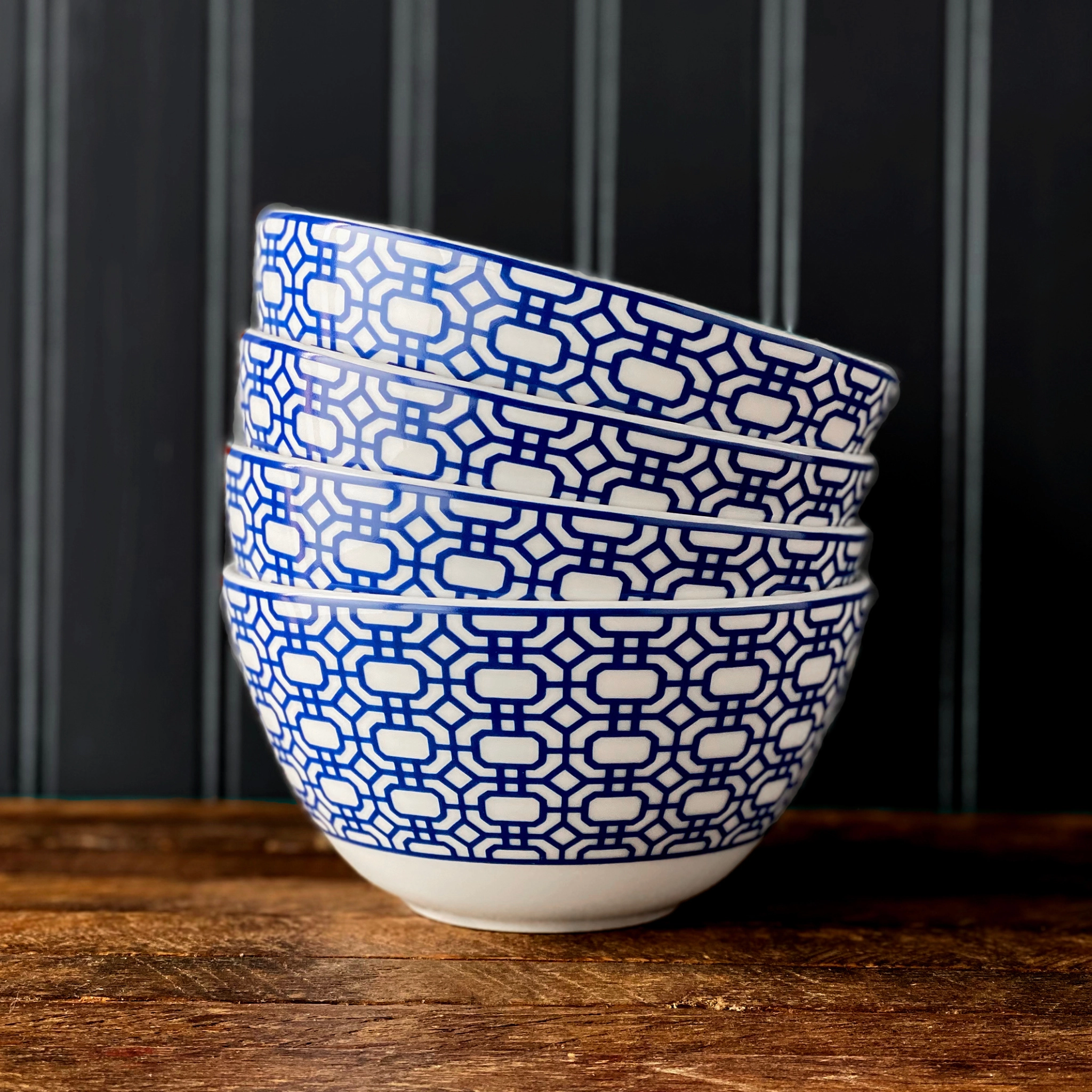 Tall Blue Newport Garden Gate Cereal Bowl