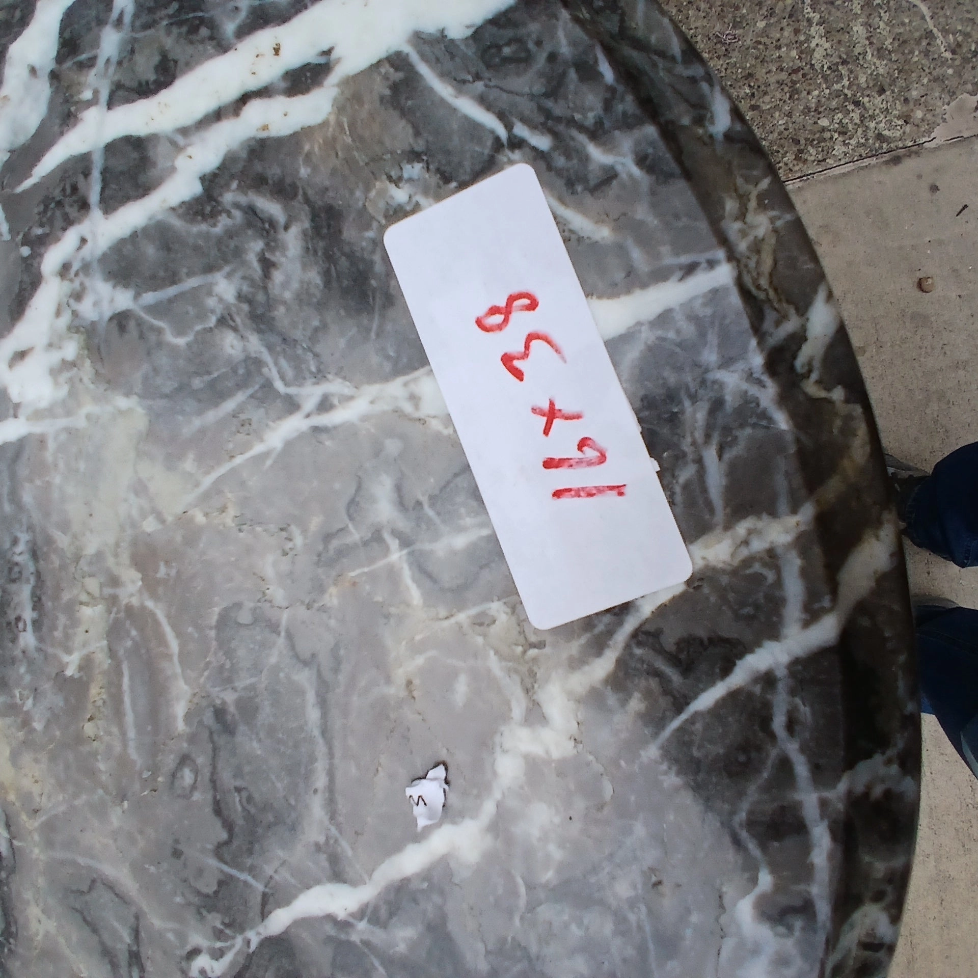 TALL LOUIS XV STAND WITH ROUND MARBLE TOP