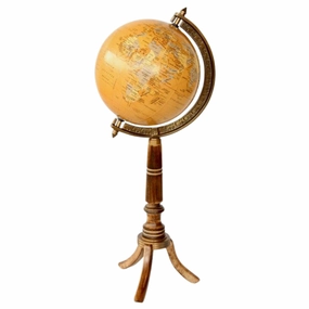 TALL WORLD GLOBE ON STAND 56X21CM decorative home ornament