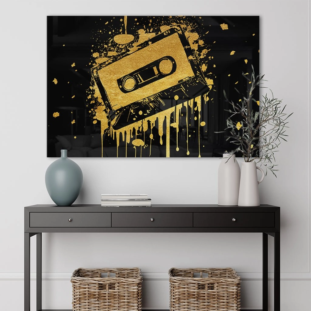Tape Gold on Acrylic