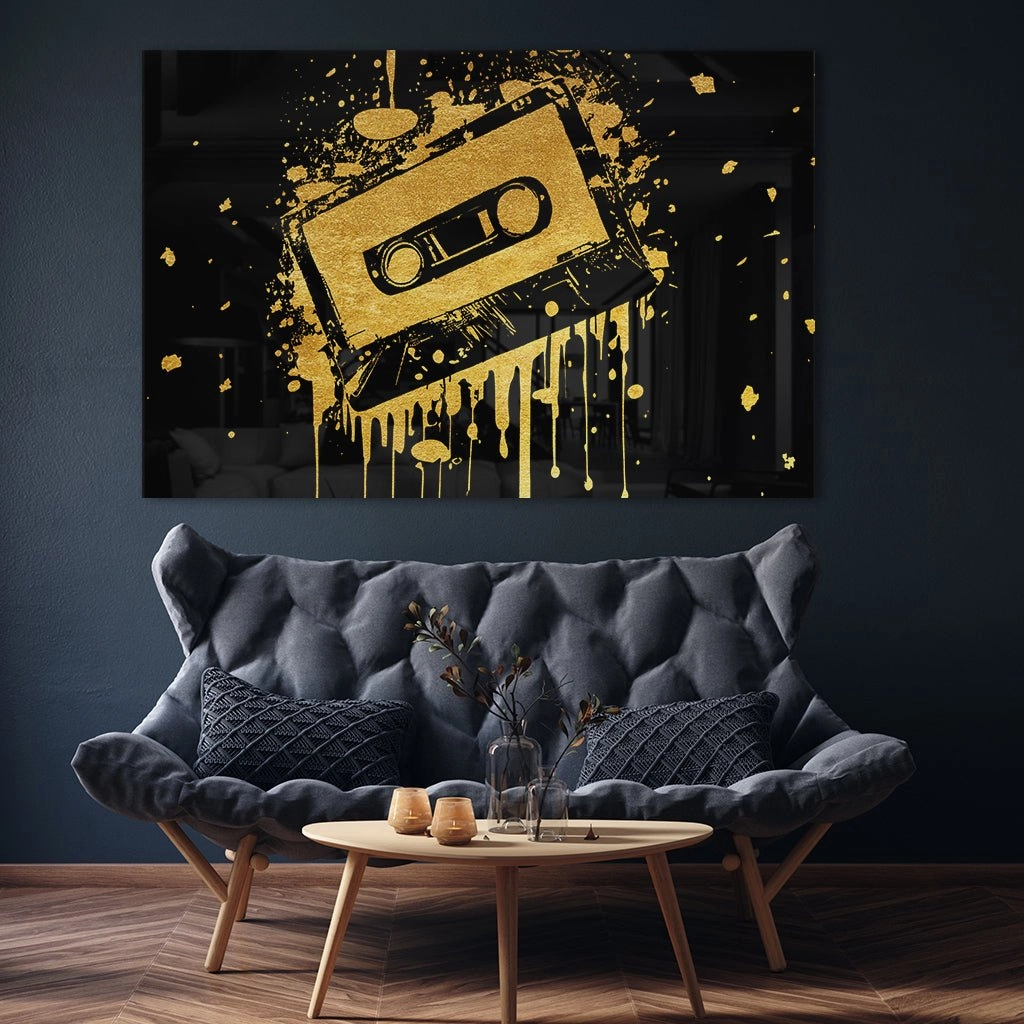 Tape Gold on Acrylic