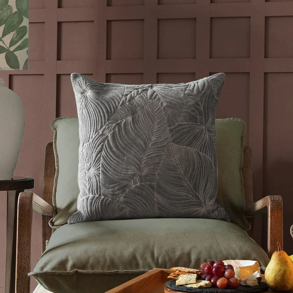 Taro Embroidered Feather Cushion Steel modern fashion rug  