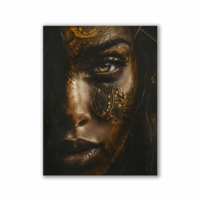 Tattoo Face by Rosa Piazza framed mural artwork