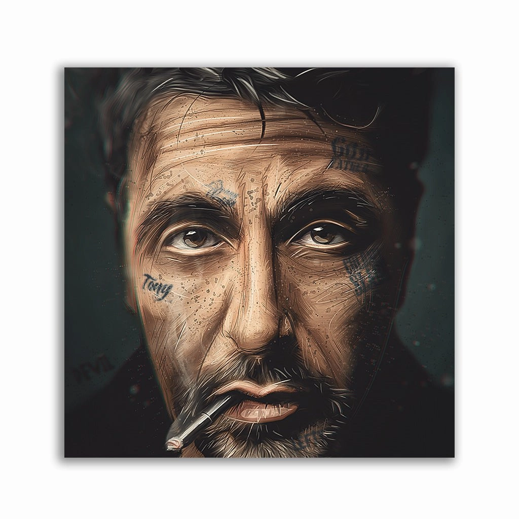 Tattoo gangsters framed mural artwork