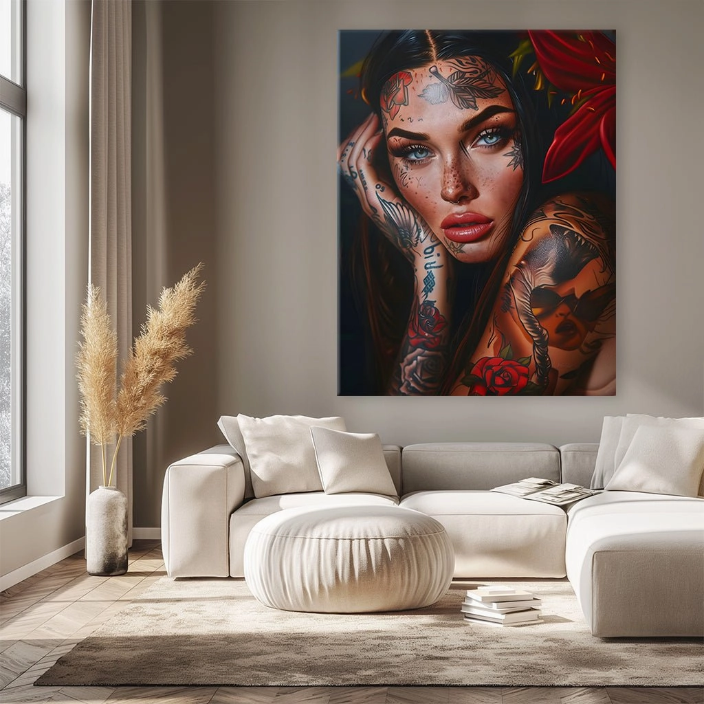 Tattoo Girl Flower by Rosa Piazza