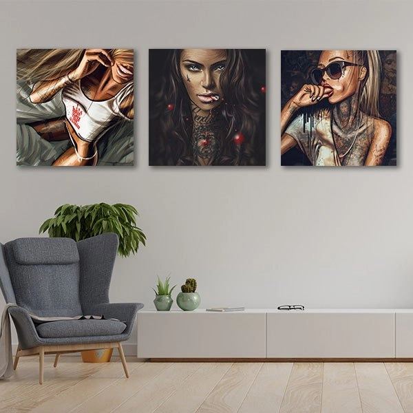 Tattoo Girls - Triptych 