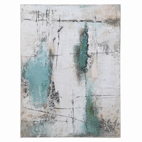 Teal Abstract Painting 120cm modern mural painting