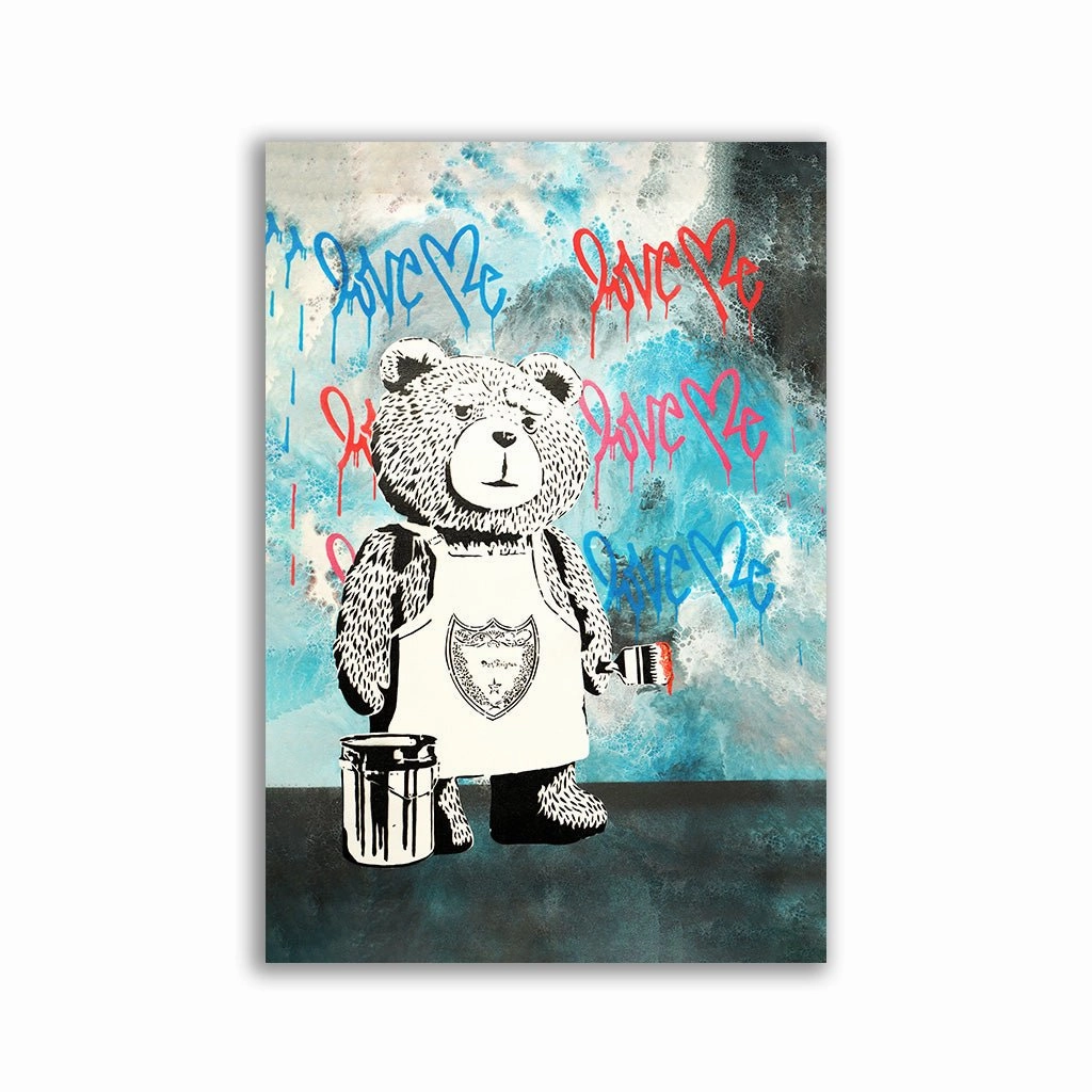 Ted Love by Lukas Avalon framed mural artwork