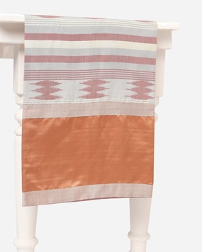 Terrain Weft Ikat Cotton Silk Table Runner ceramic table ornament