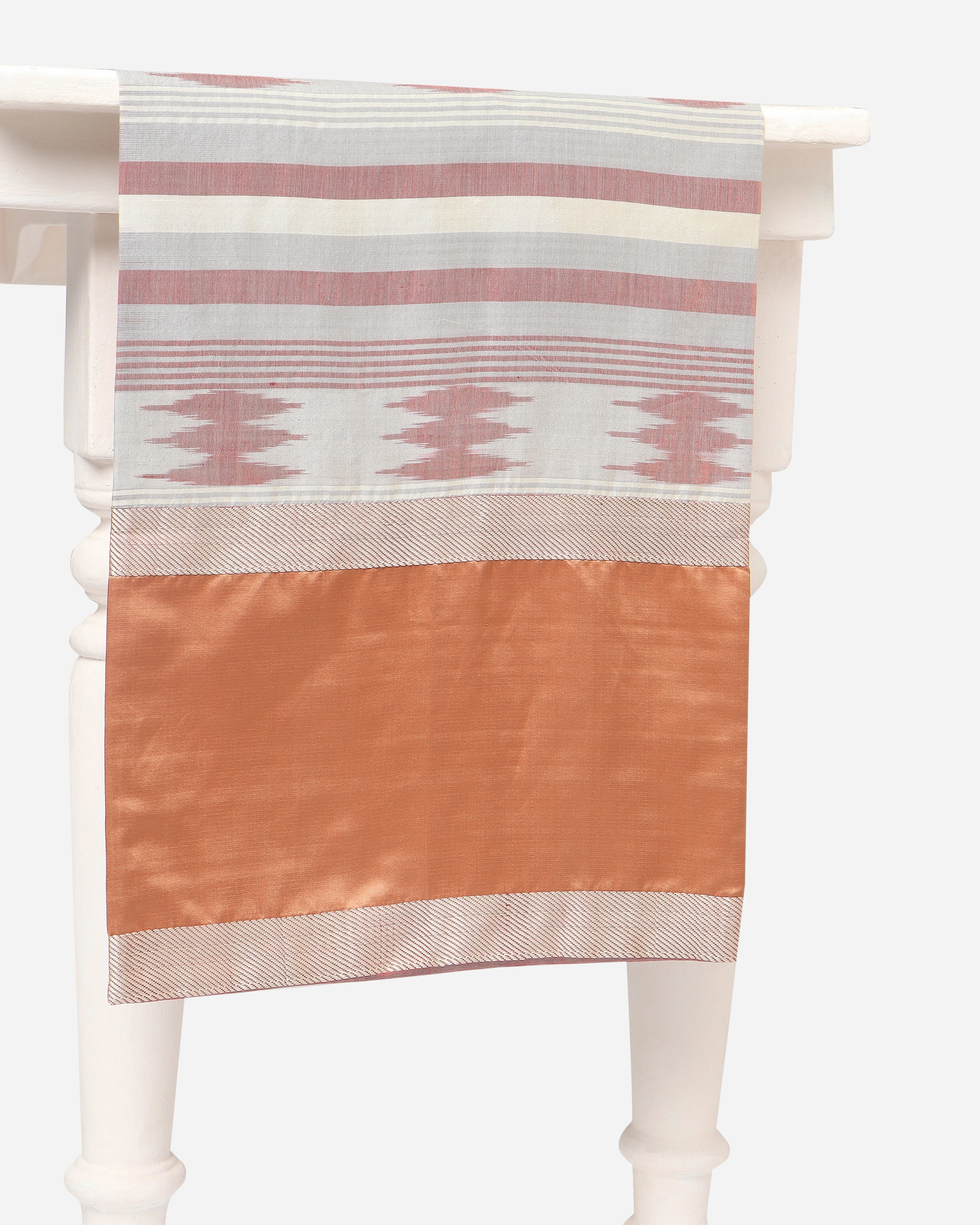 Terrain Weft Ikat Cotton Silk Table Runner ceramic table ornament