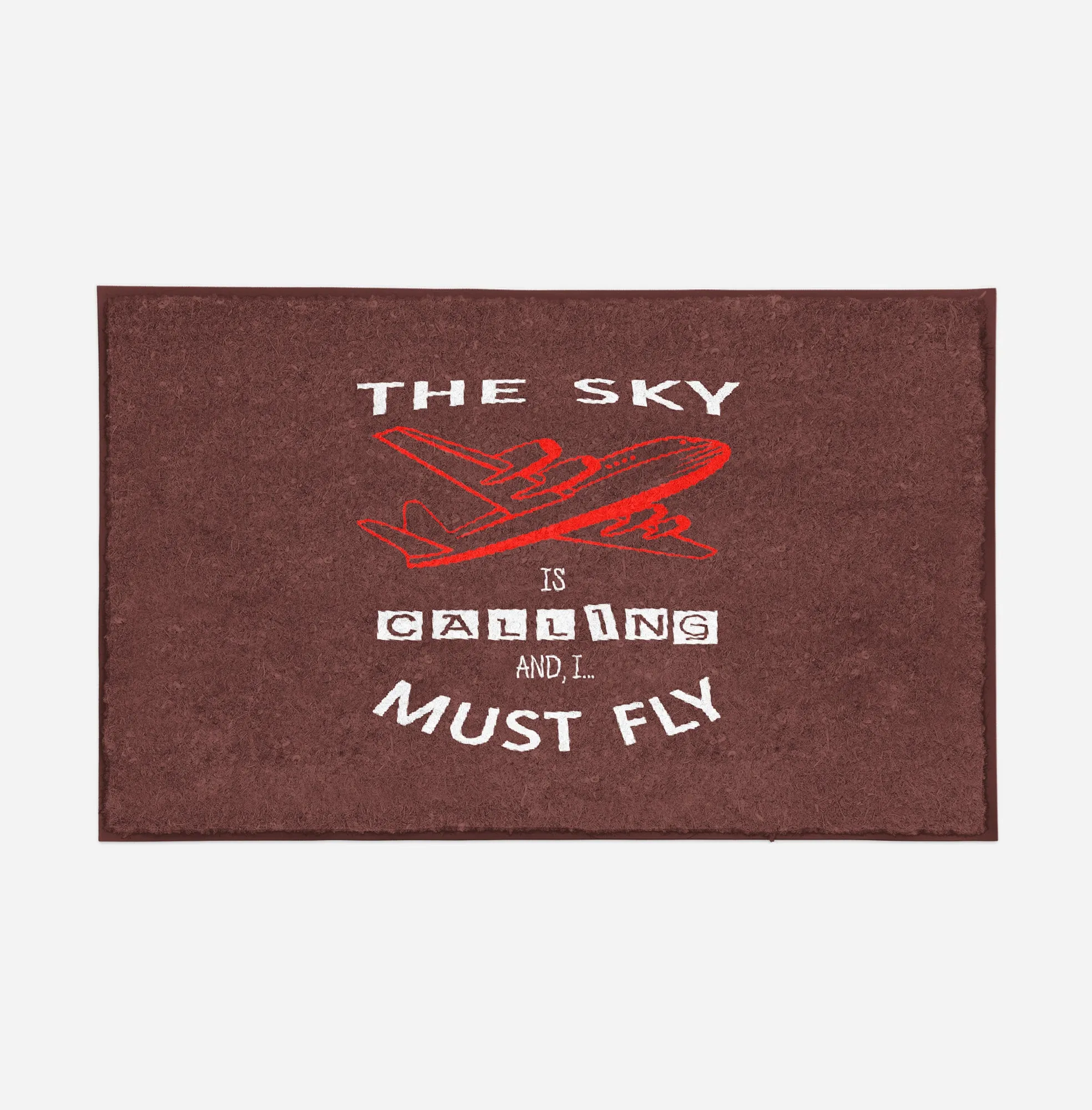 The Sky is Calling and I Must Fly Designed Door Mats